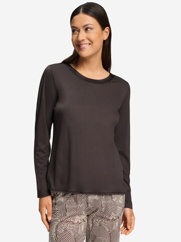 Hanro Shirt ' Grand Central ' in Bruin: voorkant