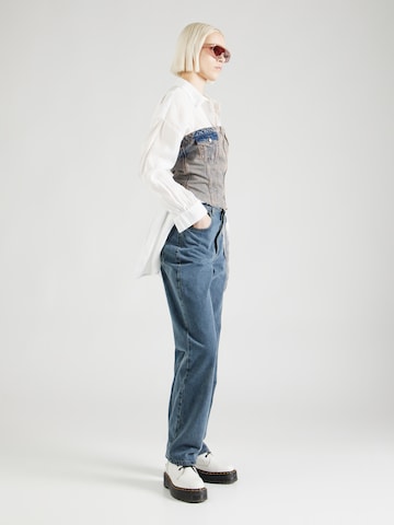 TOPSHOP Loosefit Jeans 'Kort' in Blauw