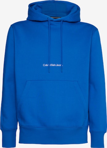 Sweat-shirt Calvin Klein Jeans en bleu : devant