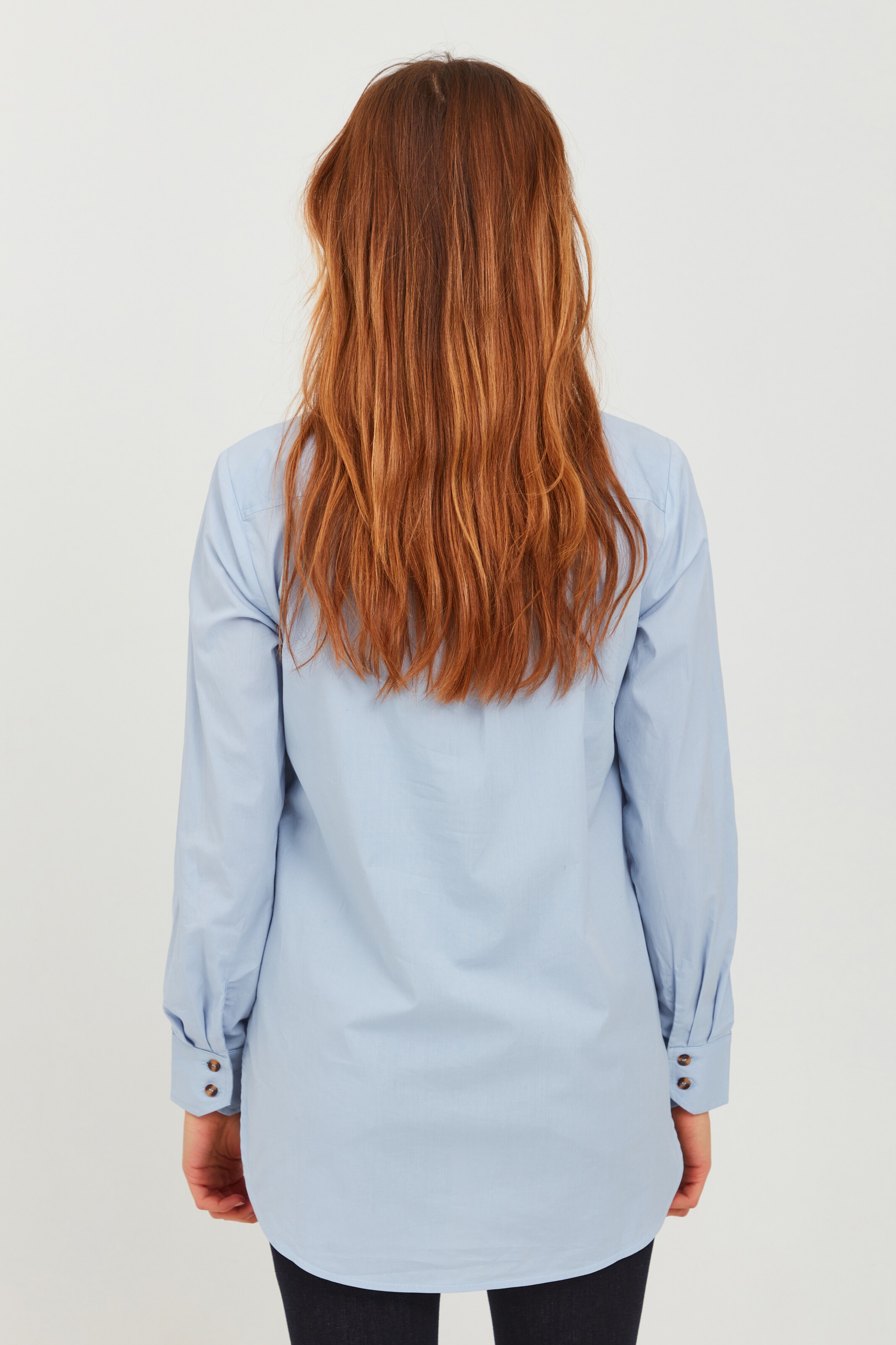 Frauen Große Größen PULZ Jeans Longbluse 'PZELNA L/S' in Blau, Hellblau - JL88141 Frauen Große Größen PULZ Jeans Longbluse 'PZELNA L/S' in Blau, Hellblau - JL88141