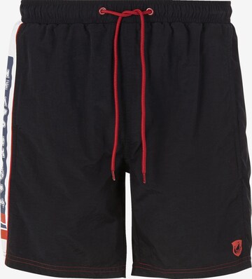 Jan Vanderstorm Board Shorts ' Baldger ' in Black: front