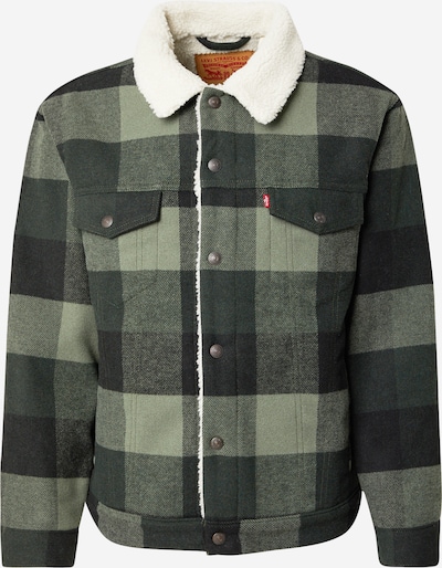 LEVI'S ® Prijelazna jakna 'Relaxed Fit Plaid Sherpa Trucker Jacket' u pastelno zelena / tamno zelena, Pregled proizvoda