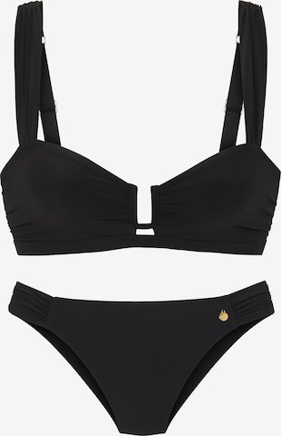 LASCANA Bikini in Zwart: voorkant