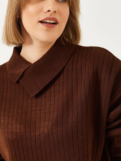Bianco Lucci Pullover in S-L in mokka, Produktansicht
