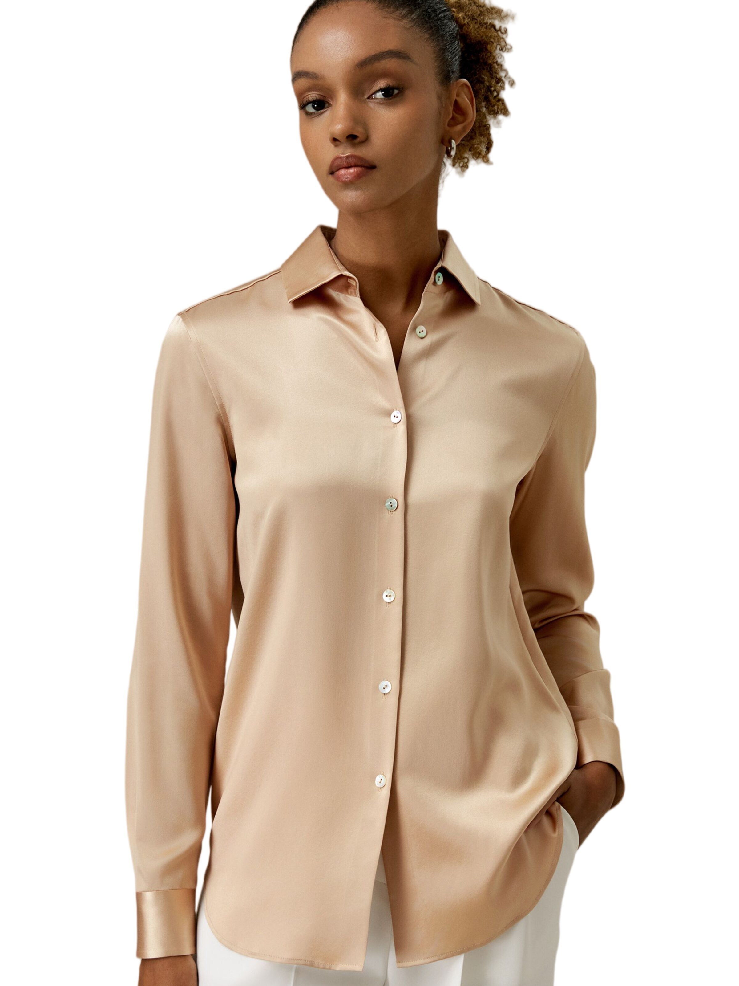 Lilysilk - Blusa en marrón