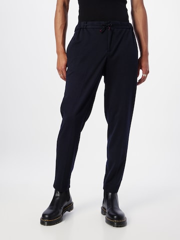 SCOTCH & SODA - Tapered Pantalón de pinzas 'Finch' en azul: frente