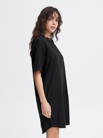 ICHI - Vestido 'LINO' en negro