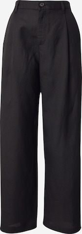 Lindex Wide leg Pleat-Front Pants 'Ragna' in Black: front