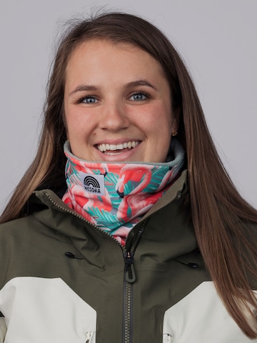 WESORA GmbH Loop scarf 'Printed Neckwarmer Fleece + UV-Schutz' in Green