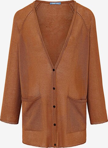 DAY.LIKE Knit Cardigan in Brown: front