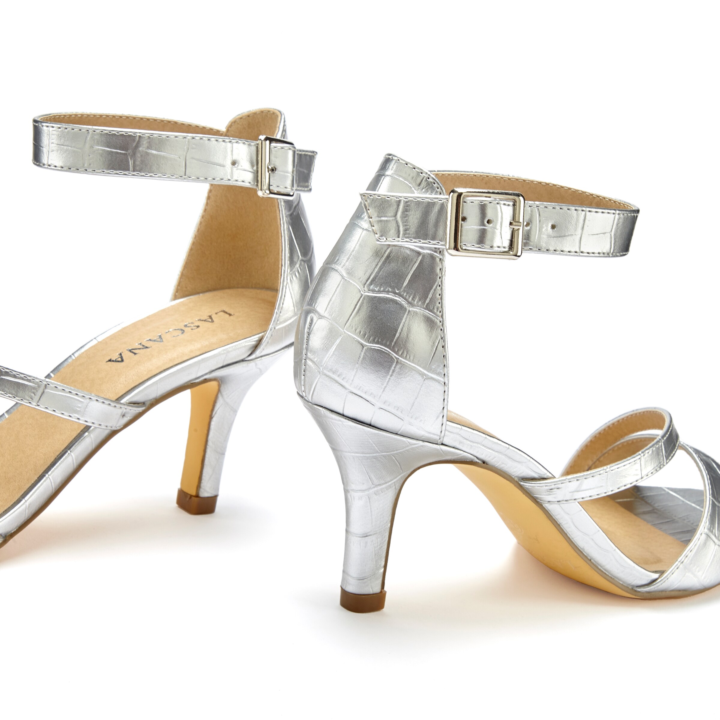 LASCANA Sandály – stříbrná