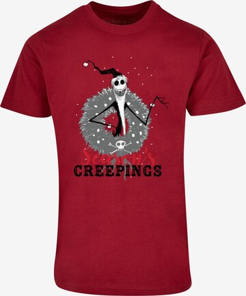 ABSOLUTE CULT T-Shirt 'The Nightmare Before Christmas - Seasons Creepings Wreath' in Rot: predná strana
