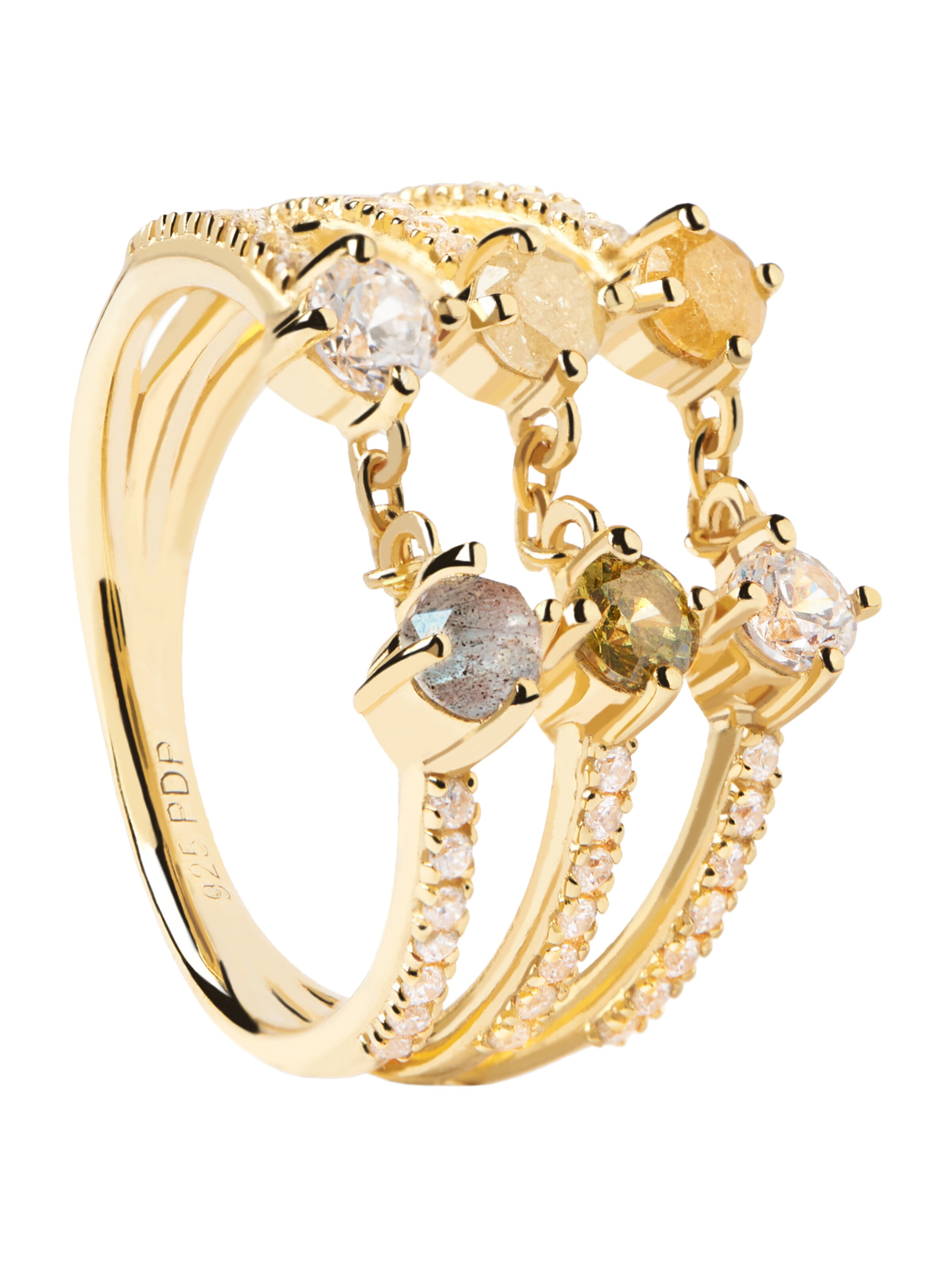 P D PAOLA Ring 'Juno' in Geel: voorkant