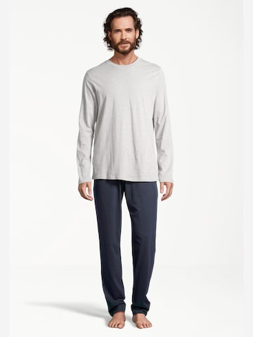 SCHIESSER Pajamas long 'Night & Home' in Blue