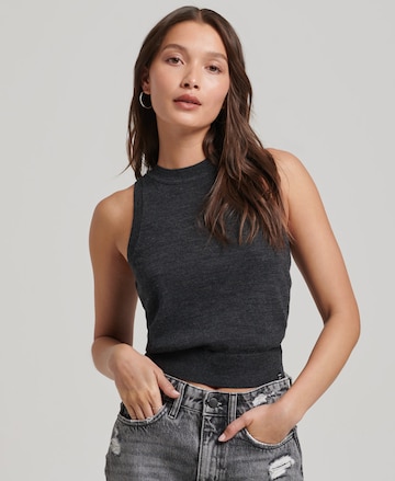 Superdry Knitted Top in Grey: front