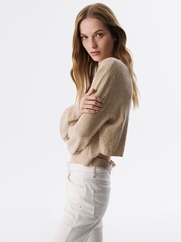 Twist Trui in Beige
