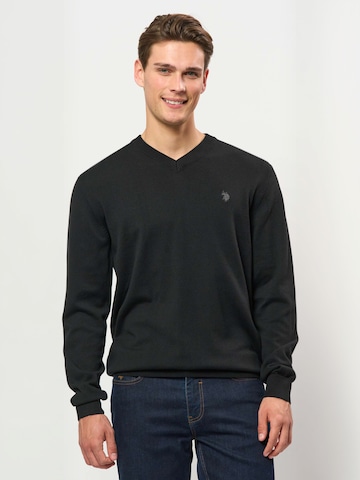 U.S. POLO ASSN. Pulóver ' UMCosmo ' - fekete: elől
