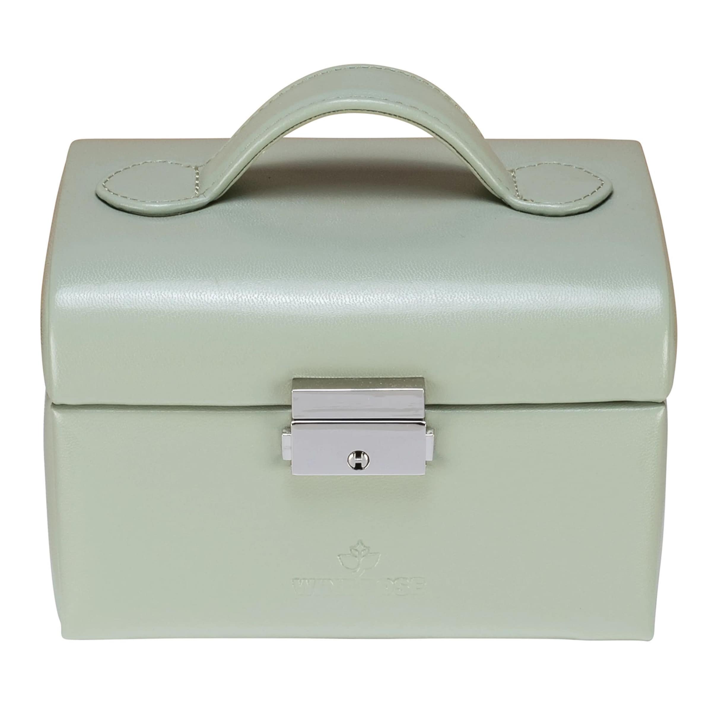 WINDROSE Schmuckkoffer 'Merino' in Grün: Vorderseite