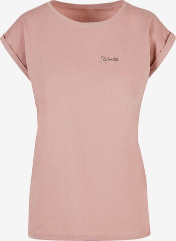 Merchcode T-Shirt 'Just Love' in Pink: predná strana