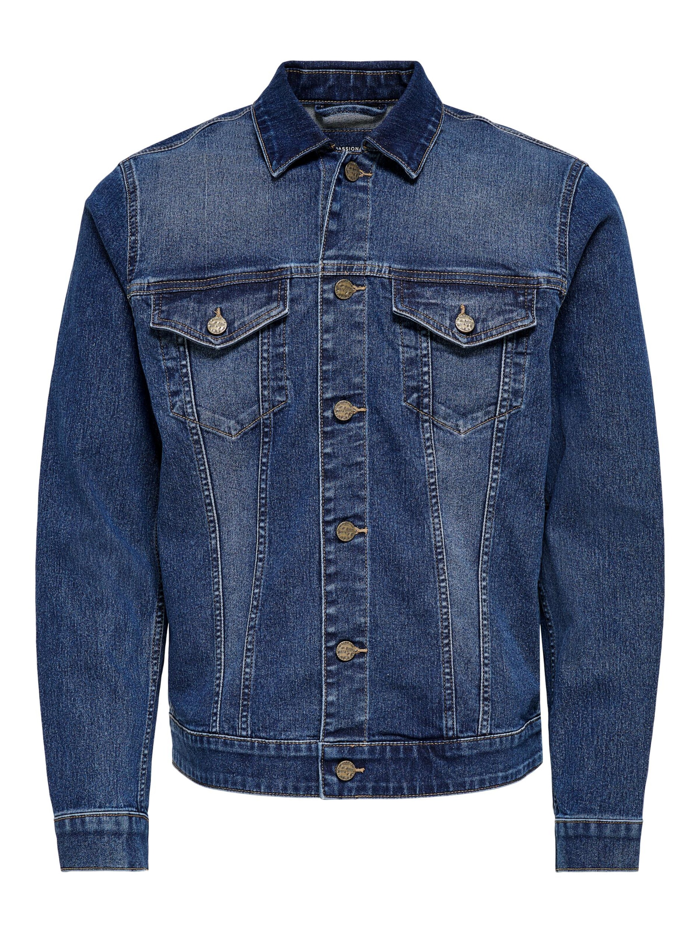 Männer Jacken Only & Sons Jacke 'Come' in Blau - WT34085 Männer Jacken Only & Sons Jacke 'Come' in Blau - WT34085