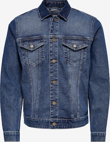 Veste mi-saison 'Come' Only & Sons en bleu : devant