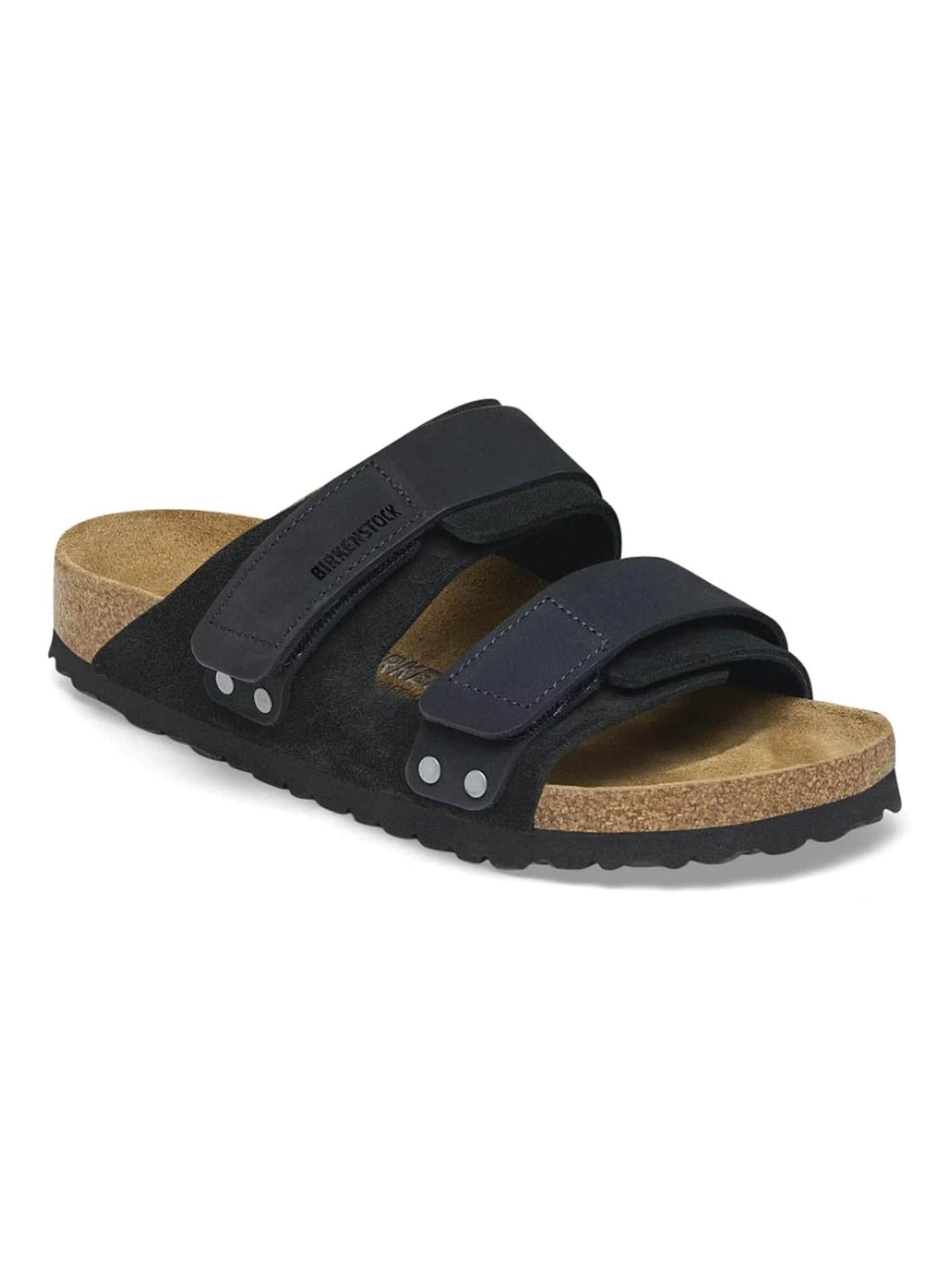 Sandalo 'Uji black, Suede Leather/Nubuck' di BIRKENSTOCK in nero: frontale