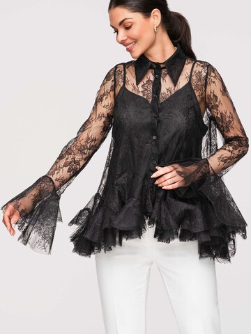 Ombre Blouse in Black: front