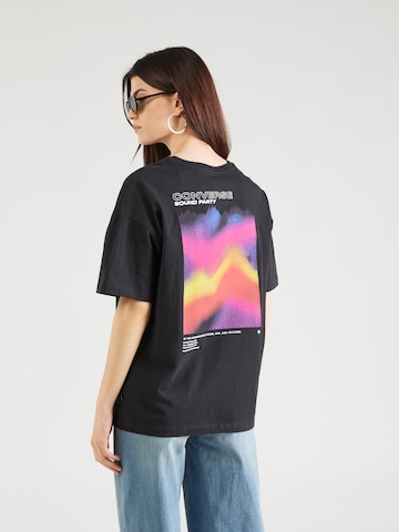 T-shirt oversize 'SOUNDWAVES' CONVERSE en noir : devant