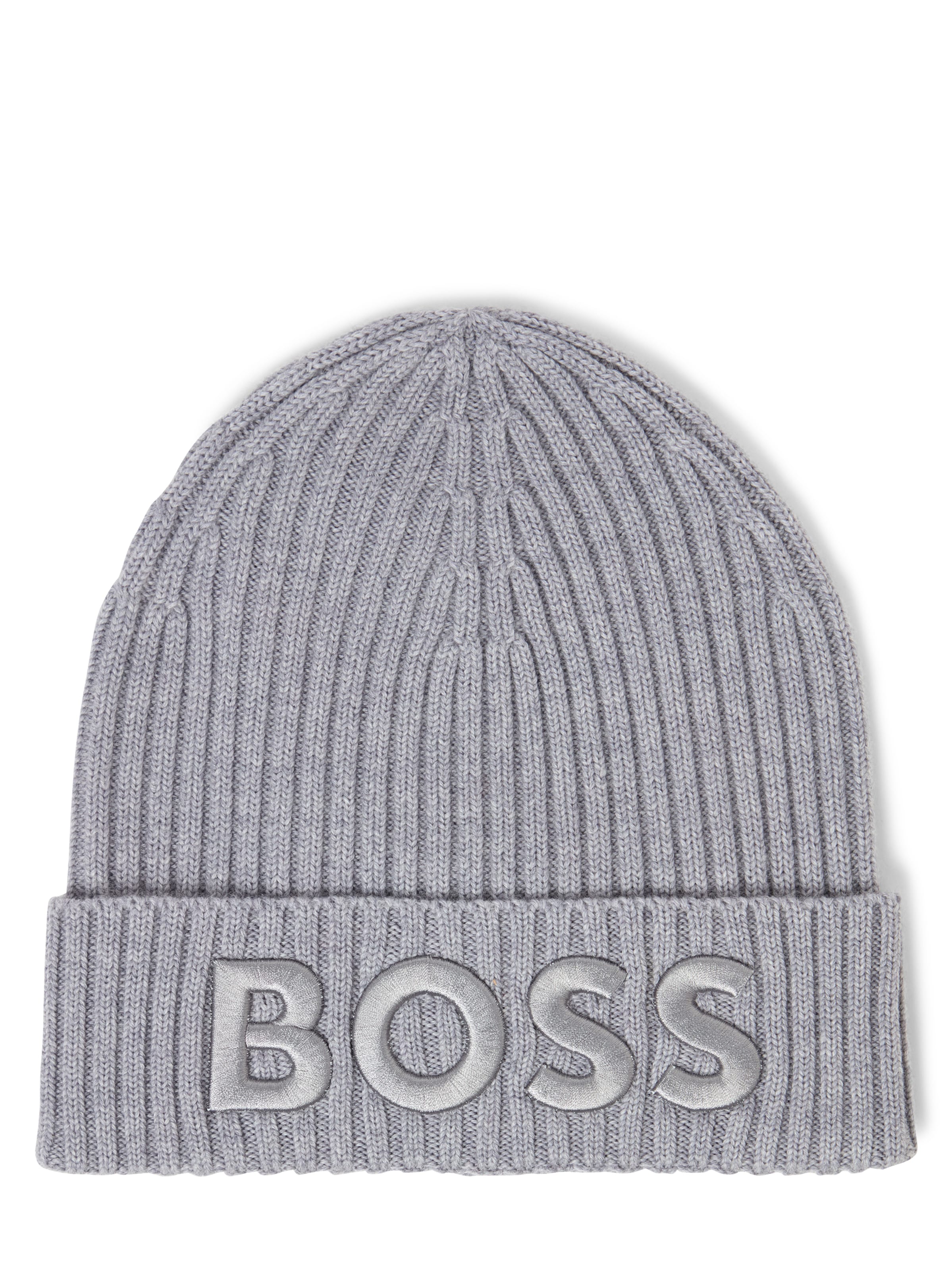 BOSS Beanie in Grey: front