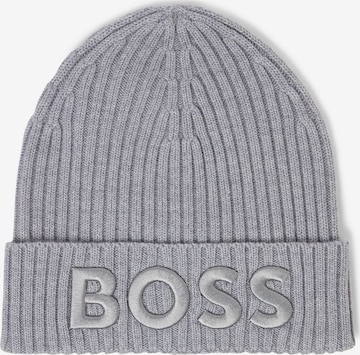 BOSS Beanie in Grey: front