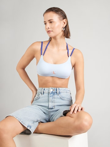 Calvin Klein Swimwear Bustier Bikinitop in Blau: Vorderseite