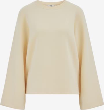 WE FashionSweater majica - žuta boja: prednji dio