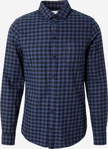 Casual Friday - Ajuste regular Camisa 'Anton' en azul: frente