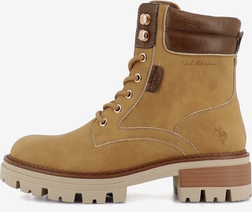 Bottines à lacets 'Anita' US POLO ASSN. en marron : devant
