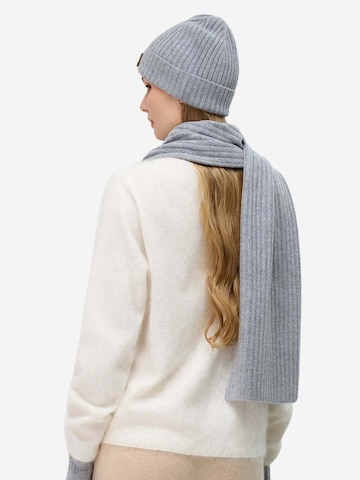 BELLEMERE NEW YORK Mütze 'Flach gerippte Strickmütze aus Merinowolle'‌‌‌‌‌‌‌‌‌‌ in Grau