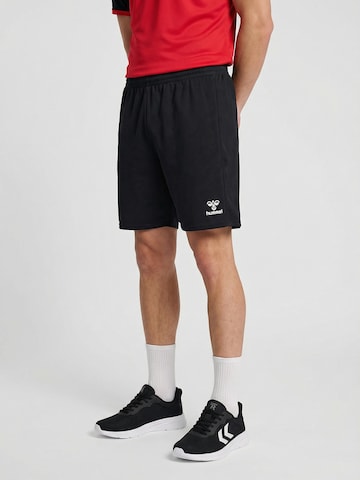 Regular Pantalon de sport 'Essential' Hummel en noir : devant