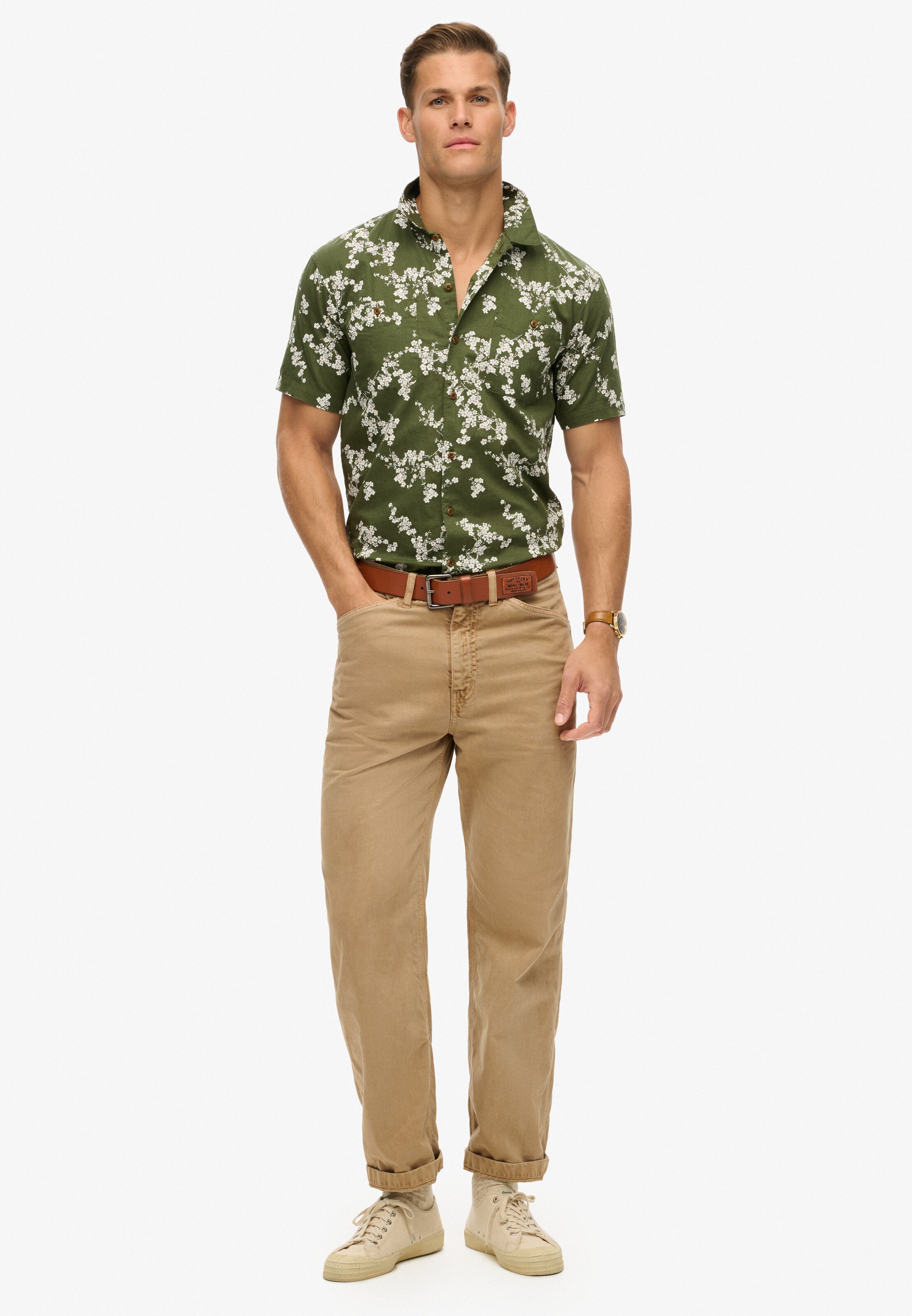 Superdry Regular Fit Hemd in Grün