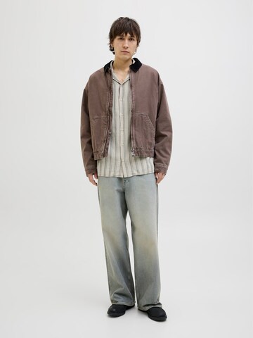 JACK & JONES Классический крой Рубашка 'JJEEnzo' в Бежевый