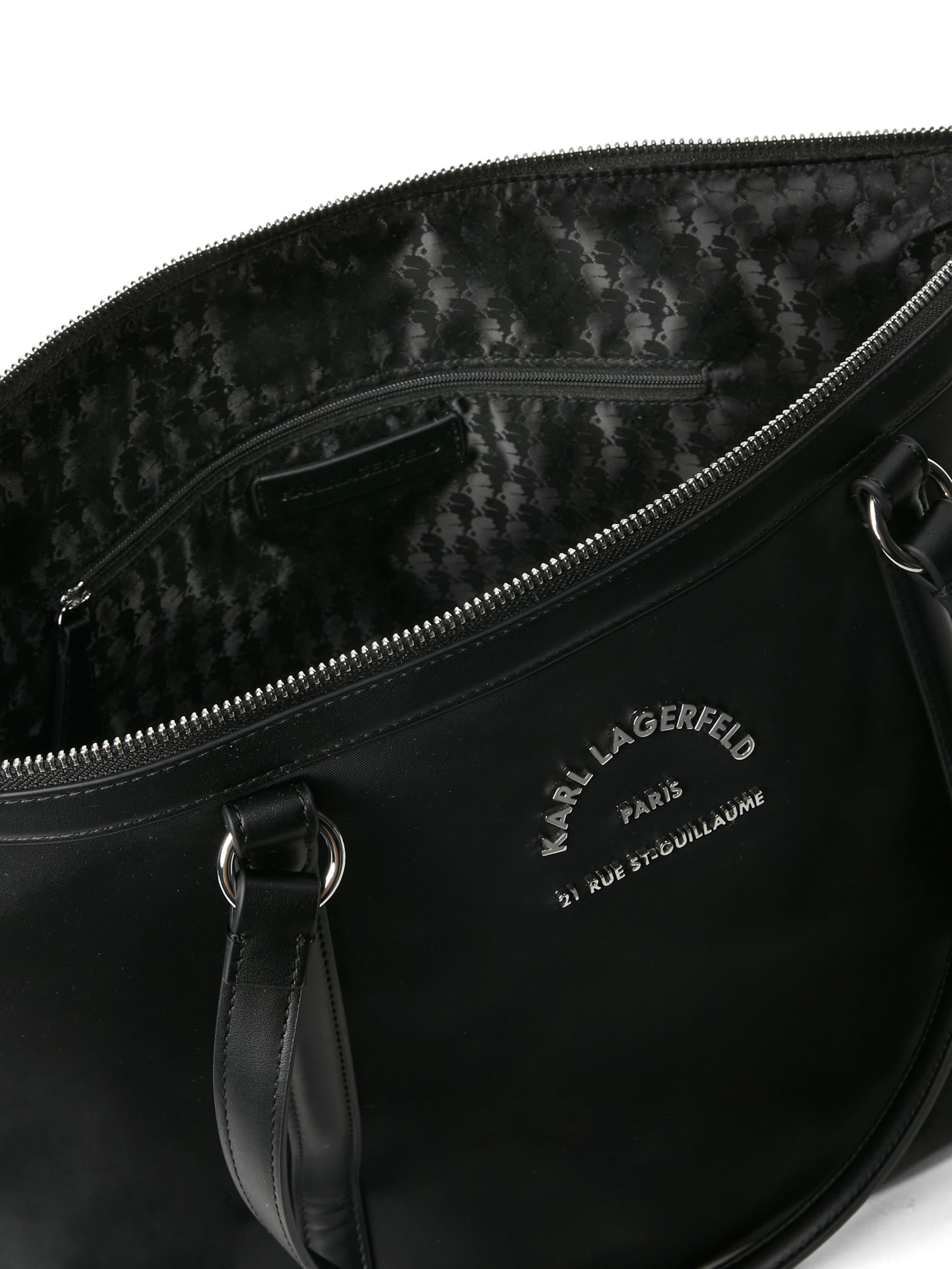 Cabas 'RUE ST-GUILLAUME' Karl Lagerfeld en noir