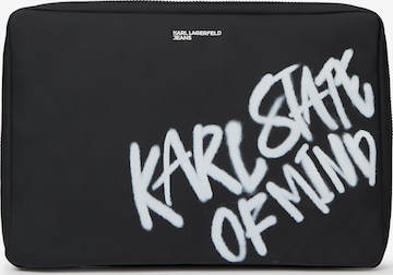 KARL LAGERFELD JEANS Tietokonelaukku ' KARL QUOTE LAPTOP ' värissä musta: etupuoli