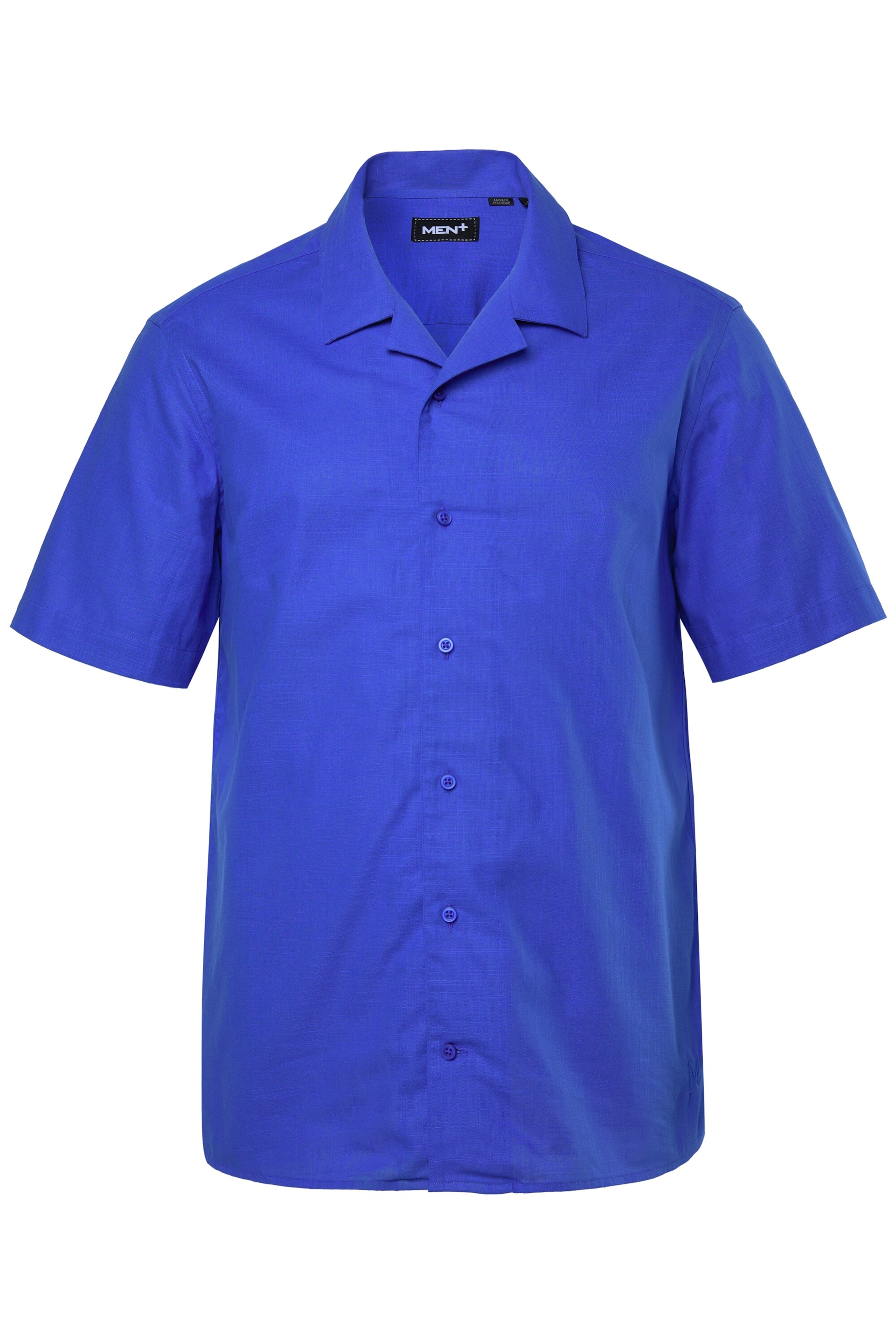 Men Plus Regular Fit Hemd in Blau: Vorderseite