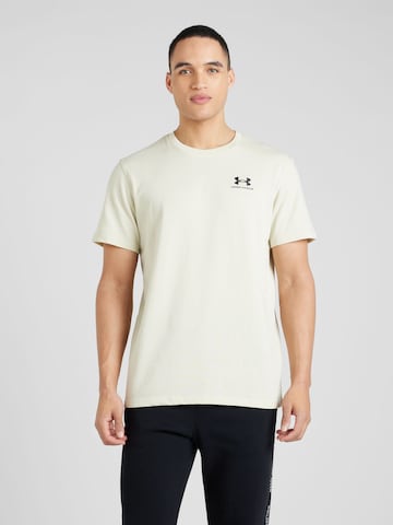 UNDER ARMOUR - Camiseta funcional en beige: frente