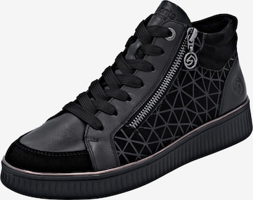 Ghete cu șireturi de la REMONTE pe negru: față