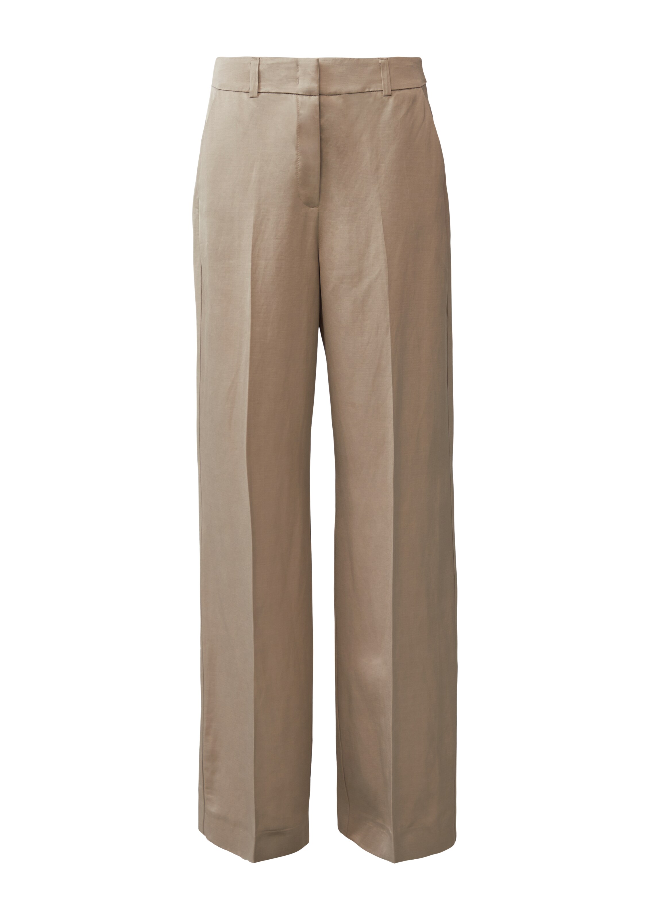 COMMA Wide leg Παντελόνι με τσάκιση σε μπεζ: μπροστά