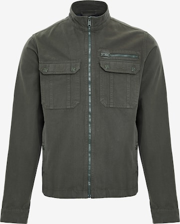 Threadbare Between-season jacket 'Rye' in Green: front