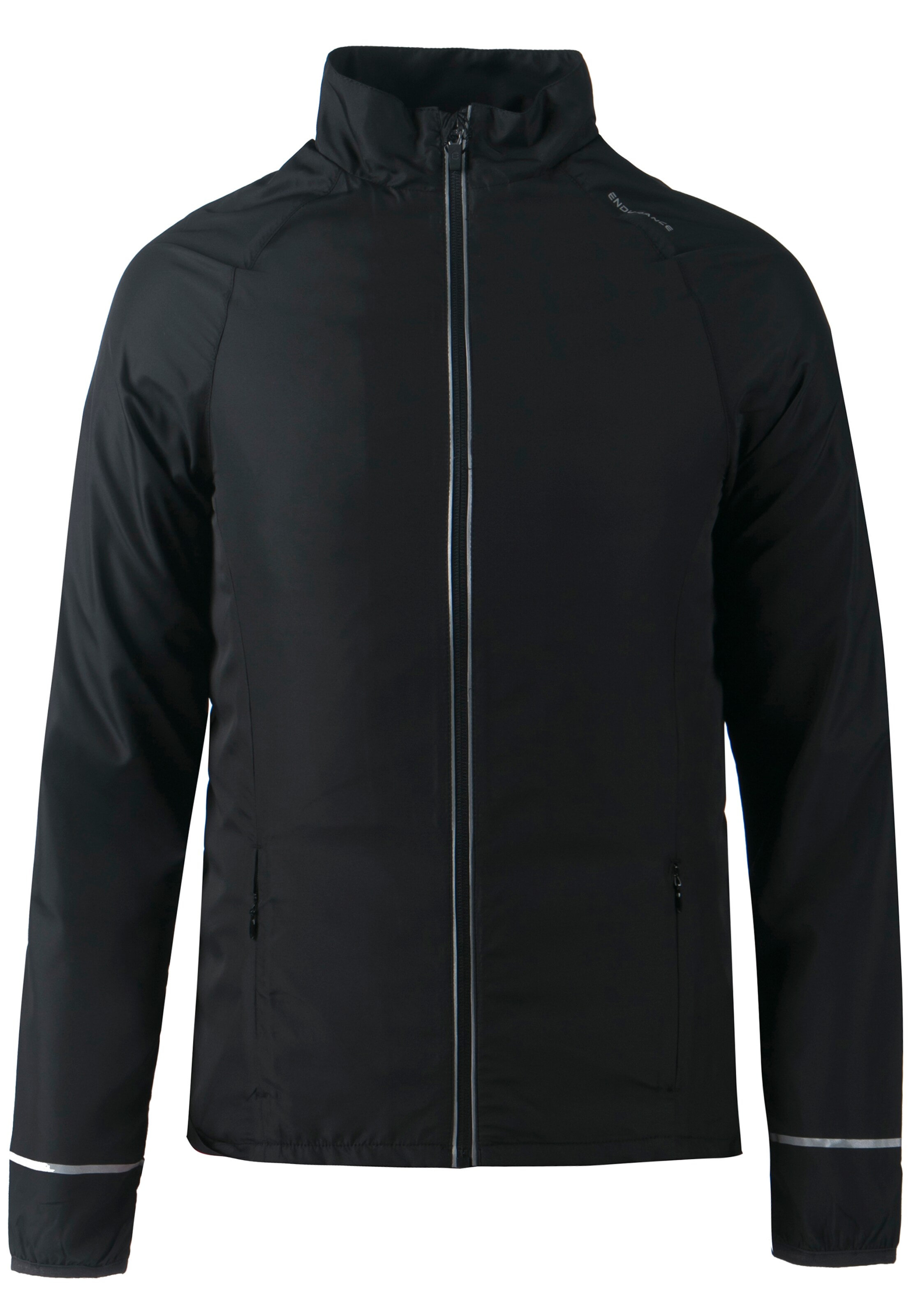 ENDURANCE Laufjacke 'Lessend Jr.' in Schwarz: Vorderseite
