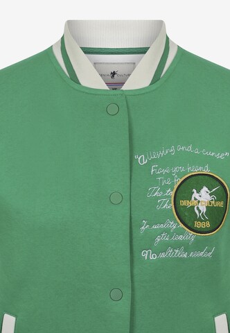 DENIM CULTURE Prehodna jakna 'CECILIE' | zelena barva