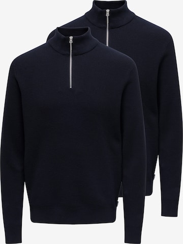 Only & Sons Sweatshirt 'Phil' in Blue: front