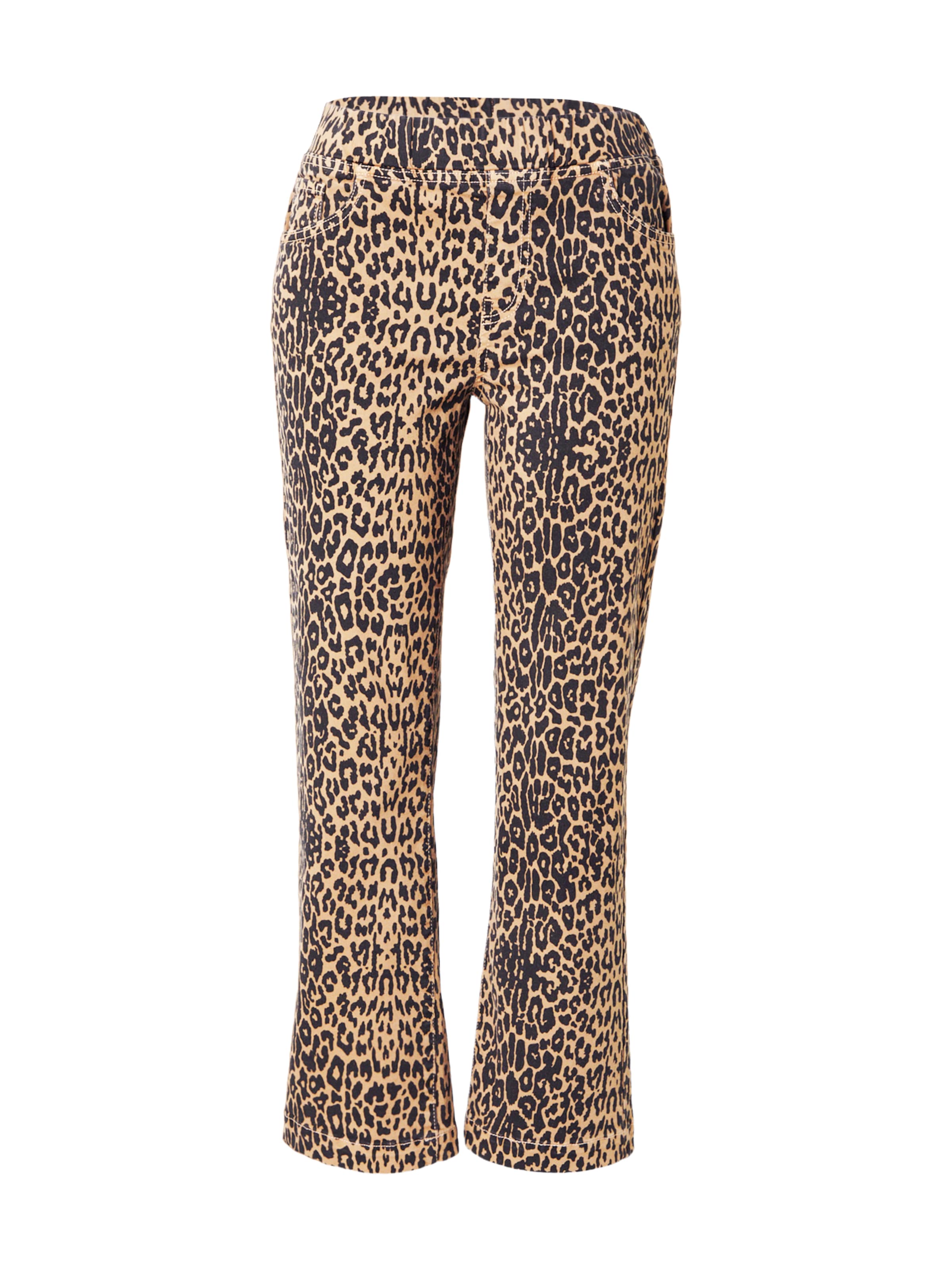 Flared Pantaloni di monari in beige: frontale