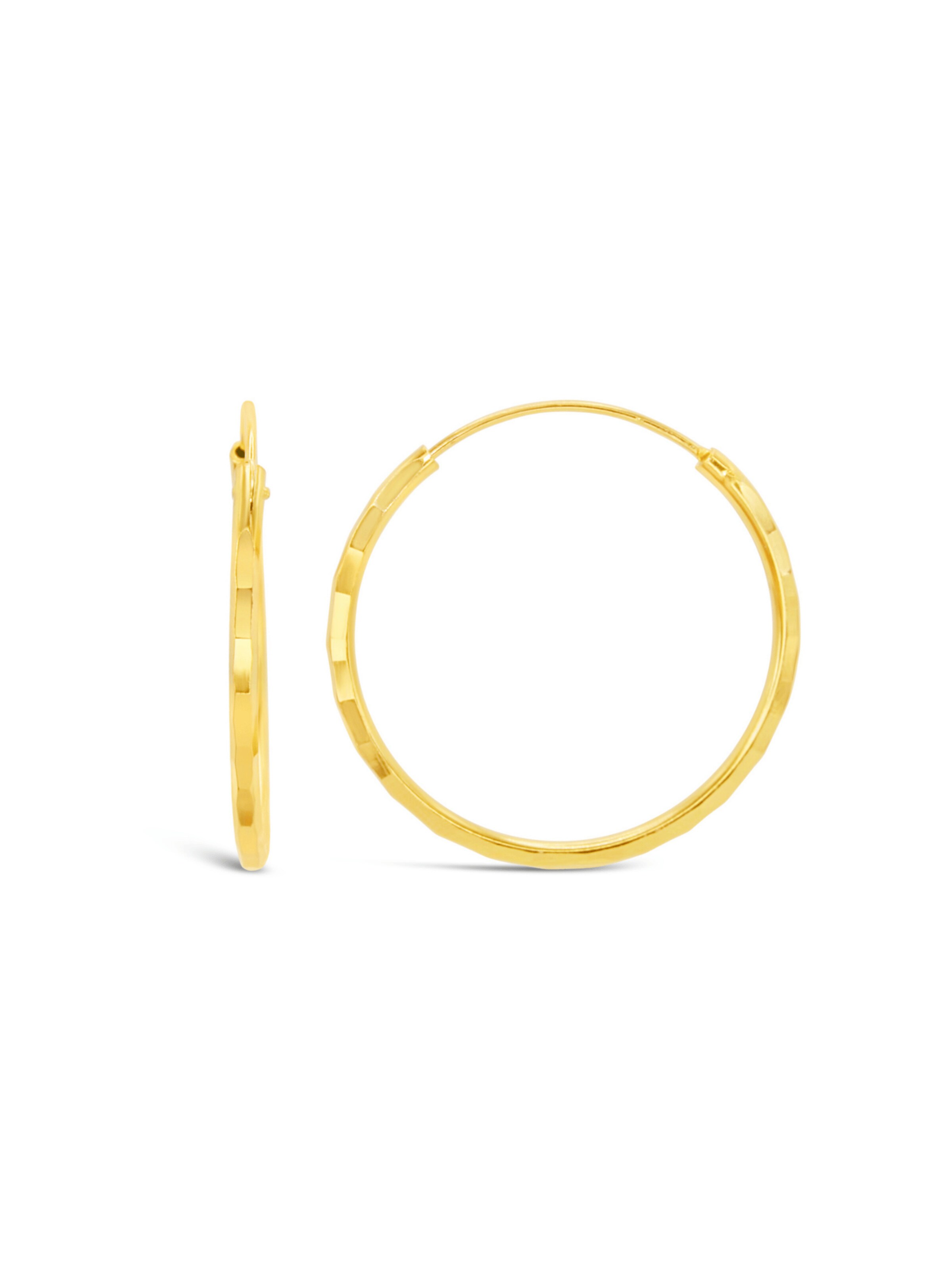 ARS-ARGENTI Ohrringe 'HAMMERHOOPS'‌‌‌‌‌‌‌‌‌‌ in Gold: Vorderseite